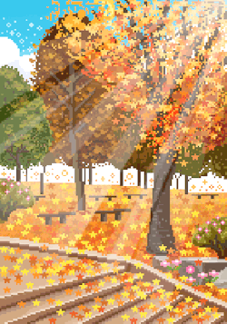 mine fall autumn pixel pixel gif 