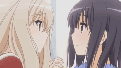 anime girl anime kiss gif | WiffleGif