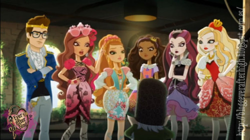 teatime-with-maddie:

everafterblog:

NEW WEBISODE!
Students of Ever After High, concerned why Once Upon a Net has stopped working, together they must uncover the culprit of the mysterious power failure.
New character: “Zanco Panco”.
Los estudiantes de Ever After High, preocupados porqué Érase una red ha dejado de funcionar, se unen para descubrir al misterioso culpable de la caída de la red

Oh we get to see all of Melody’s outfit! Apparently “Zanco Panco” is Humpty Dumpty. I get images of Humpty Dumpty when I google him. So I guess that blonde boy is supposed to be Humphrey Dumpty…but he’s actually described as egg-like in the book so I don’t know! I guess we’ll find out!
Is the video actually available somewhere yet, even in a different language?  I’m on the lookout!
