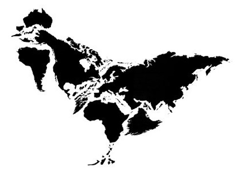 the world&#8217;s countries can be arranged to form a giant chicken. i think you know what this means for your argument.