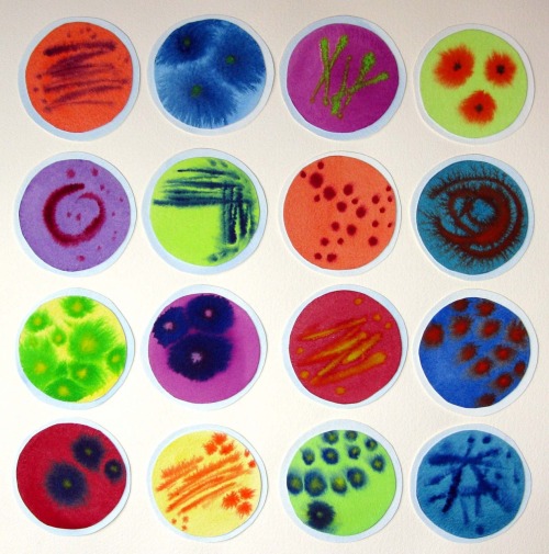 Artoblogica, Petri dishes 1 is a new twist on my microbiology...