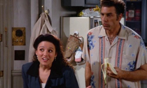Elaine: So I guess you&#8217;re not going to Todd&#8217;s party on Friday.George: Well I can&#8217;t now, Gwen&#8217;s going to be there.Kramer: Well she should be the one that shouldn&#8217;t go.Jerry: Well if a couple breaks up and have plans to go to a neutral                place, who withdraws? What&#8217;s the ettiquite? Kramer: Excellent question.Jerry: I think she should withdraw. She&#8217;s the breaker, he&#8217;s the                breakee. He needs to get on with his life.Elaine: I beg to differ.Jerry: Really.Elaine: He&#8217;s the *loser*. She&#8217;s the victor. To the victor belong                the spoils.Jerry: Well I don&#8217;t care, I don&#8217;t want to go anyway. I don&#8217;t want                to fight that traffic on Friday night.
(via The Lip Reader)