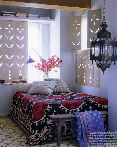 My Bohemian Home ~ Bedrooms and Guest Rooms 
Love, love, love Suzani textiles