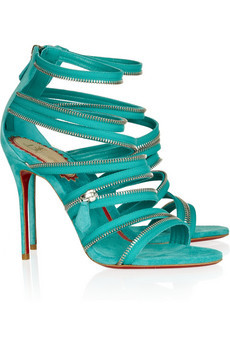 christian louboutin unzip booty suede sandals
