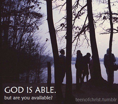 Make yourself available, have faith and see the amazing things God is able to do♥