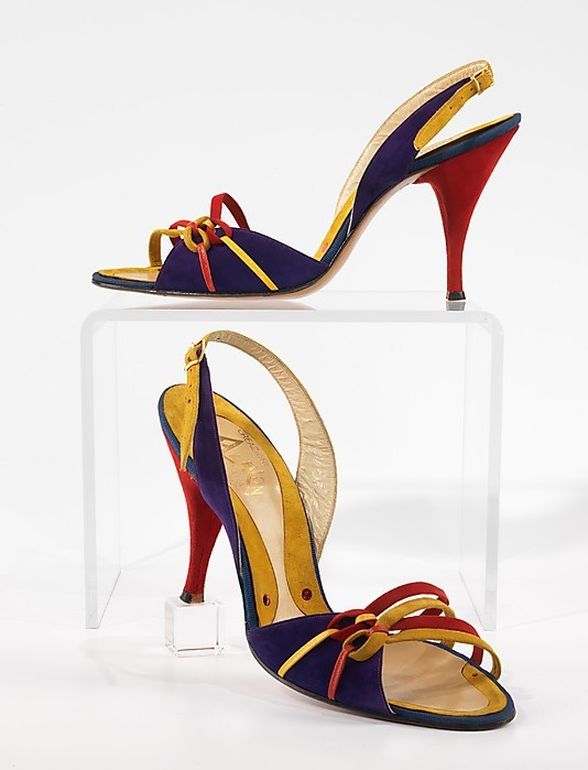 1958 Italian, Multi-Colored, Strappy Sandals from... | ShoeWonk Shoe ...