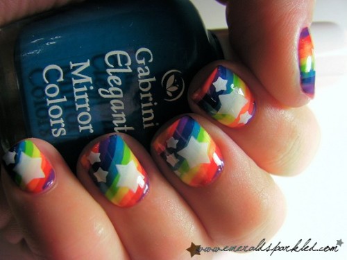 amazing nails #nails #rainbow #pretty