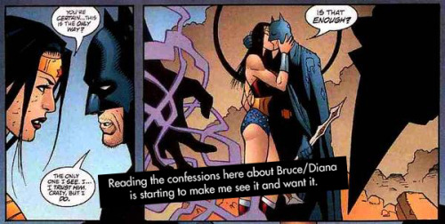 "Lendo as confissões aqui sobre Bruce / Diana está começando a fazer-me vê-lo e quer que ele."