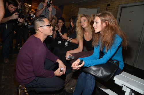 love this pic of phillip lim backstage at his