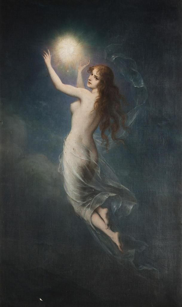 Carl Schweninger (1854-1903) - The Morning Star and the Moon