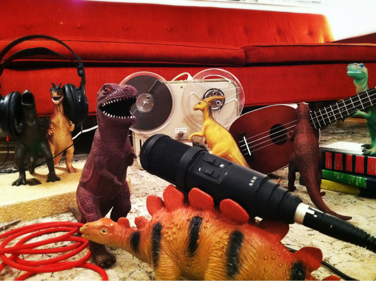 #Dinovember Day 18: Late night recording session. I wonder what&#8217;s on the tape&#8230;?
