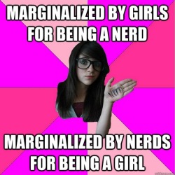 sharkgrrrl:  voideater:  invaderxan:  Take the nerd power back! Rachel Edidin, editor of Dark Horse Comics staged a revolution to try and usurp the so-called “idiot nerd girl” meme. I find this delightful.  the point isn’t that girls can’t be