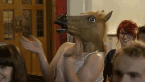 goldenblackhawk:  starlightinherveins:  Horse… that is all  Horse masks make people autist