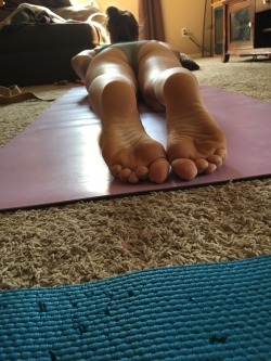 opentolife37:  opentolife37:  opentolife37:  opentolife37:  opentolife37:  Coffee &amp; Sunrise Yoga with Mrs.S TGIF!!  More Yoga???  Yoga tomorrow morning who’s ready to stretch these long legs with some hot naked yoga with Miss Andrea?  Iam💕👣❤👣💕💋💦