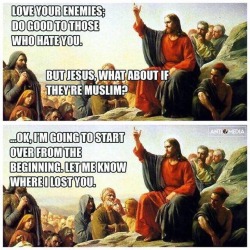 ravenclaw-rebel3390:   rabidjedi-bro:  tinyhousedarling:  I love these memes.  Never not reblog sassy-sarcastic Jesus lovingly putting people on the right track.  “Christians” : but Jesus what about the gays? Jesus: Did I fucking stutter?? 