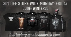 Just a heads up,this sale runs thru tomorrow for some awesome Fear Factory merch! Get on it while u still can!  Enjoy!