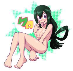 grimphantom2: itsdatskelebutt:   one more commission; a nudie pinup older Tsuyu I may cool it with the fan stuff for a while after this one and focus on some originals.   Nice!  ;9