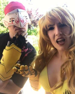 Hey. Wtf dude. Give that back. #yangxiaolong #adamtorres #rwby #rwbycosplay #colossalcon #selfie #cosplayselfie #cosplay