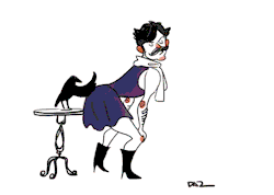 rougaroucojones:that-cat-hat:tohdaryl:  “Edgar Allan Ho! “Based on this post.  I was listening to ‘21 Jump Street by Rye Rye &amp; Esthero’ while making this.   Neverwhore  I’m ashamed I didn’t think of that