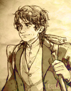 kanapy:  Bilbo Baggins pencil sketch 