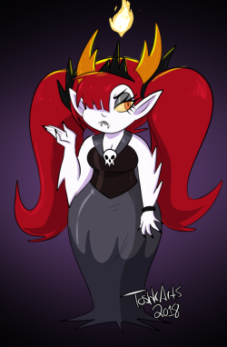 toshkarts: Hekapoo totally had a goth phase at some point(I stole the pigtails thing from @dankodeadzone pls dont be mad) Patreon  &lt;3 &lt;3 &lt;3