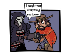 thereforecrowbar: What if Reaper really did teach McCree everything he knows? 