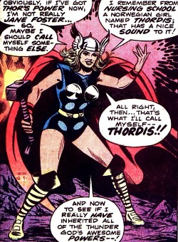 superdames:  Yeah, women are worthy. Jane Foster in What If? #10 (1978) Storm in X-Men Annual #9 (1985) Rogue in What If? #66 (1994) Wonder Woman in DC Versus Marvel #3 (1996) Black Widow in What If: Age of Ultron #3 (2014) 