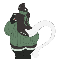 ricofoxmods:  Maple hopping right on that rear view window sweater trend~ And Rache is quite okay with that 
