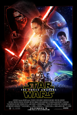 starwars:  The dark side and the light together on the new official poster. Tune in to ESPN’s Monday Night Football tomorrow for an exclusive new look at STAR WARS: THE FORCE AWAKENS. 