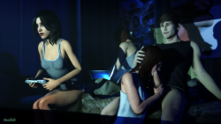 deadboltreturns:  When you got some friends over the the night. Click Picture for Full Resolution Note: One of my fantasies is being in a room with other people in it while you’re having sex. Whether they’re paying attention or not is optional. 