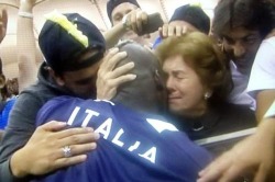 meretricula:  The sweetest moment of Euro 2012 was a photograph of Balotelli celebrating his two semifinal goals against Germany in the stands with his mother, Silvia. At a tournament where the Croatian and Spanish federations were fined for their fans’