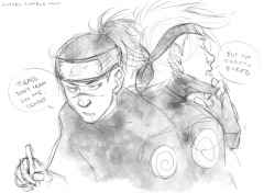 The &ldquo;Draw all your past and present OTPs and die of shame&rdquo; project, part 2/??: Kakashi/Iruka (Naruto) Shipping status: so dead no one has seen it move in centuries