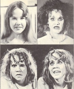 ronaldcmerchant:  Linda Blair-and various test make-ups for the EXORCIST (1973)