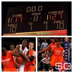 BACK IN THE DAY |3/12/09| Syracuse &amp; UConn battled through a 6-OT classic in the Big East Tourney. 