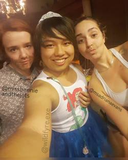 littlewildfyre:  #ThrowbackThursday  We were the best Go-Go Dancers of all camp. Two handsome gentleman and one pretty princess &lt;3  To @msadrianaevans I know we didn’t get to spend much time together at Camp, but you were just so sweet! Hope to see