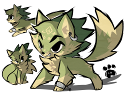 harleythedragon:  clockworkquartet:  wewfI already drew toon wolf link but I wanted to retry  SO CUTE