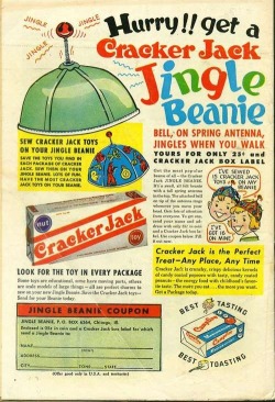cryptofwrestling:  Cracker Jack Jingle Beanie (1950s) 