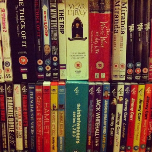 Organizing DVDs. I&#8217;m a big Anglophile. #Blimey