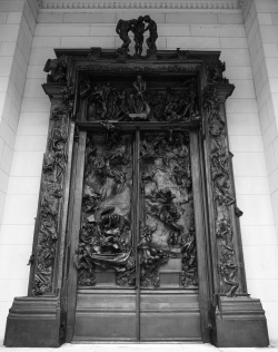 kyrianne:  outerground:  Details from the Gates of Hell by Rodin..Bronze doors originally commissioned for a new museum in Paris which never opened. Rodin worked on the 200 separate elements for almost 37 years. Planned on the characters of Dante’s