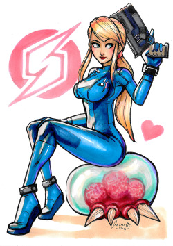 sabtastique: Zero Suit Samus #pinup Commission! Been a while since I did anything full-colour in copics so I had a lot of fun with this! 