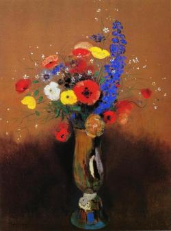 artist-redon:  Wild flowers in a Long-necked Vase, Odilon RedonMedium: pastel,paperhttps://www.wikiart.org/en/odilon-redon/wild-flowers-in-a-long-necked-vase