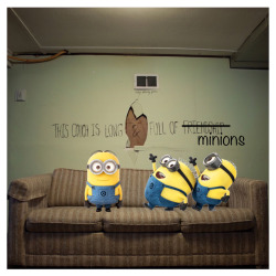 twentiethcenturybitch:  trashfairie:  this couch is long &amp; full of minions // tinymovingparts  ttngay