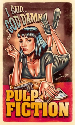 asylum-art:  Pinup Posters – Movie Girls by Renato CunhaDose of hot pinup illustrations by Renato Cunha.