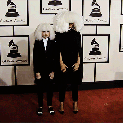 cool-trainer-drew:  psyducked:  universaldancing-blog:maddie and sia arrive at the grammy awards   Lady Gaga’s mega evolution   And pre-evolution