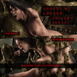 Jadexs Versus Lobion Gallery Series There are 36 jpegs in this package providing a variety of crops and resolutions for the 7 picture gallery series &ldquo;Jadexs Versus Lobion.&rdquo; The series includes: Jadexs Stalks Lobion Jadexs Tackles Lobion Lobion