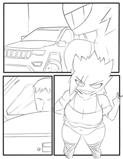 inuyuru2: Gengar Night pages 1-2 wip (page 1 re-inking) Discord comic commission wip for Jesterthehitman 
