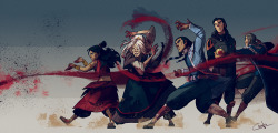 element-of-change:  Fanart - The Four Elements Specialized by Ctreuse109 [x] [x] [x] [x] Interesting how the first three elements exclusively feature specialized benders (you can even see Zuko in the background for the Lightningbending art, since we only