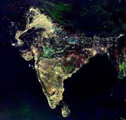 aieon:  The National Aeronautics and Space Administration (NASA) released a satellite image of India in the evening during the festive holiday of Diwali, the celebration of lights. I would just like to wish everyone a very Happy Diwali and I hope that