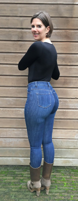 stephanie-wolf:  Stephanie Wolf - Dutch/German anal hooker - me, showing my new jeans and new boots