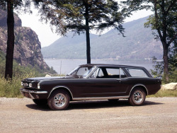 definemotorsports:  Mustang Wagon The factory Ford Mustang wagon is a fabled creation. The story goes that in 1966 Italian coach builder Intermeccanica built a Mustang station wagon for advertiser Barney Clark and designer Bob Cumberford which showed